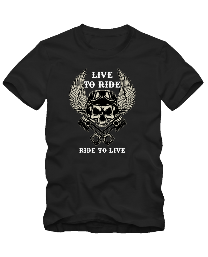 Marškinėliai Live to ride
